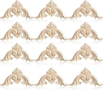 OEM Apliques De Madera: 12 Figuras Talladas Para Decoraci&oacute;n