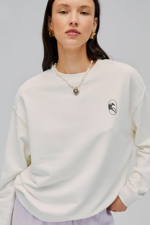 Sleeper Relaxed Stretch-cotton Jersey Sweatshirt in Off-White