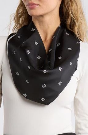 Givenchy Logo Silk Square Scarf in Black White at Nordstrom Rack