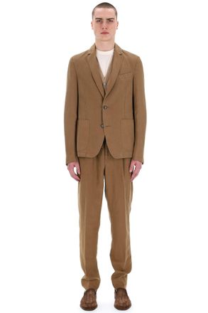 Officine G&eacute;n&eacute;rale Nehemiah Model Fluid Lyocell-Linen Jacket