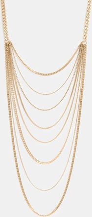 AllSaints Womens brass Trudy Layered Chain Necklace, Size: One Size