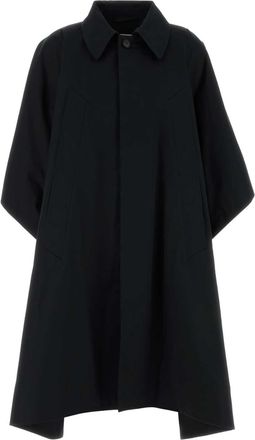 Maison Margiela Black Cotton Overcoat