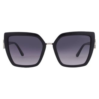 Guess Smoke Gradient Butterfly Ladies Sunglasses GF00039 01B 55