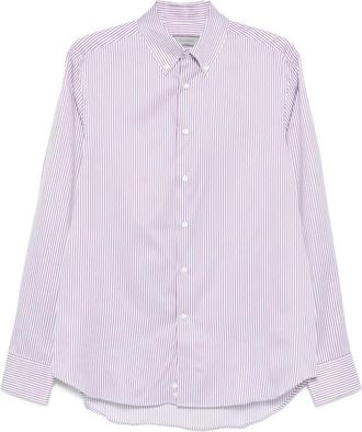 Canali Camicia a righe in cotone - Bianco