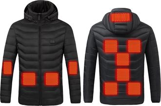 Generic Heated Hoodie For Men/Women Rechargeable Heated Sweatshirt DUAL-Control 17 ZONE Usb Rechargeable Smart Constant Temperature ELECTRIC Heating Unisex Th