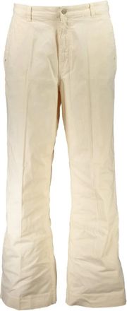 Guess Beige Broek met Wijde Pijpen en Logo - Dames - Wijde Broeken - Beige - W28 L32 - Broeken
