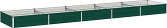 vidaXL Cama De Jard&iacute;n Elevada Verde 400 X 80 X 24 Cm Vidaxl
