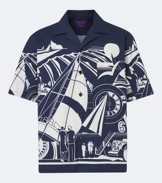 Ralph Lauren Purple Label Camicia in cotone con stampa