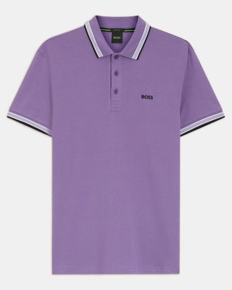 HUGO BOSS Mens Paddy Polo Shirt in Purple Cotton - Size X-Large