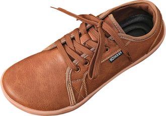 Generic Couple Style Mens and Womens Solid Color Strap Casual Shoes Large Size Barefoot Shoes Wide Last Sports Casual Shoes (Brown, 8.5)-3