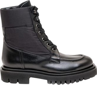 Anna F. Enkellaars met Veters - Dames - Veterlaarzen - Zwart - 37 1/2 EU - Leer - Schoenen
