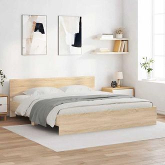 vidaXL Vidaxl - Giroletto con Testiera Rovere Sonoma 200x200 cm