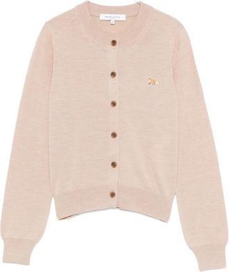 Maison Kitsun&eacute; Fox-patch Round-neck Cardigan