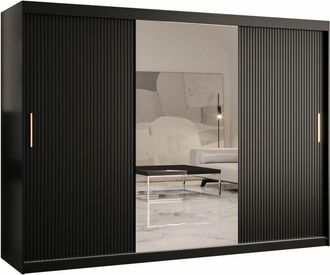 Mirjan24 Armario Elblaru 103, Negro, 200x250x62cm, Puertas De Armario: Correderas, N&uacute;mero De Estantes: 9