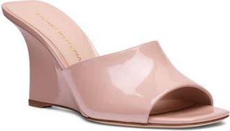 Stuart Weitzman Vinnie 85 Patent Leather Wedge Mule in Blushful at Nordstrom, Size 6.5
