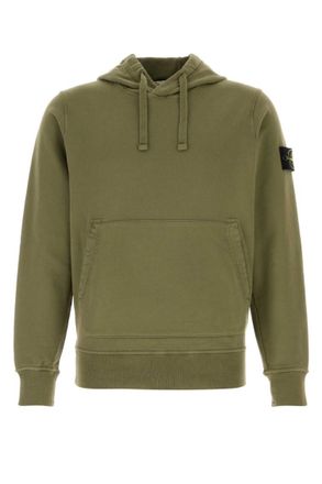 Stone Island Green Solid Regular Hoodie