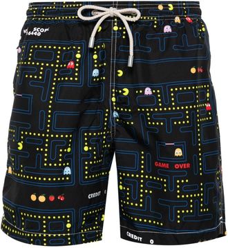 MC2 Saint Barth Lightning printed swim shorts - men - Polyamide/Recycled Polyester/Elastane - XXXL - Black