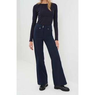 Anatomie Harley Midweight Travel Wide Leg Pant in Navy at Nordstrom, Size X-Large