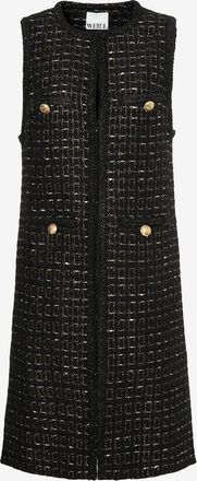Weill &Auml;rmelloser mittellanger Tweed-Gilet Claira