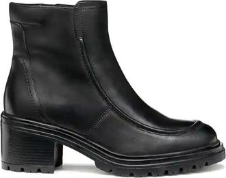 Geox Damiana - Dames - Laarzen met Hak - Zwart - 36 EU - Leer - Schoenen