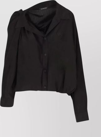 Balenciaga lyocell asymmetric one-shoulder shirt