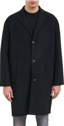 Paolo Pecora Hombre, Abrigos, Negro, Talla: L