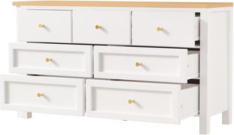 Urban Meuble Consola blanca con 6 cajones y gran espacio de almacenaje