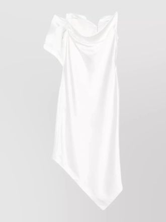 Iro thiana asymmetric cowl neck midi dress