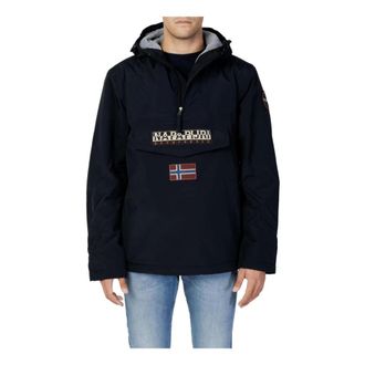 Napapijri Jassen, Heren, Zwart, 2Xl, Heren Hoodie Jas voor Herfst/Winter