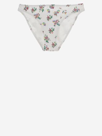 Tory Burch Floral Print Bikini Bottoms - White
