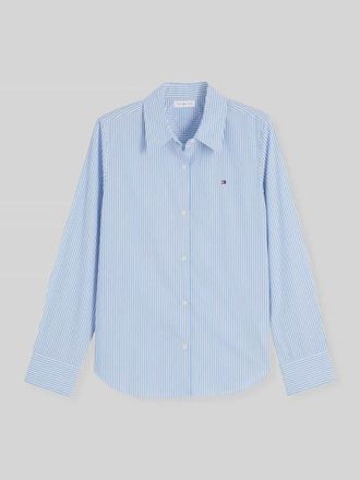Tommy Hilfiger Regular Fit Hemdbluse aus Baumwoll-Mix in Hellblau, Gr&ouml;&szlig;e 36