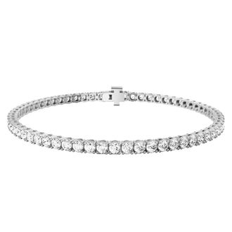 Diamond2Deal 14K Gold Lab Grown Diamond Straight-Line Tennis Bracelet 7