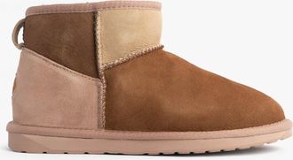 Emu Emu Australia Stinger Micro Patchwork Womens Sheepskin Boot Chestnut - Brown - Size UK 4