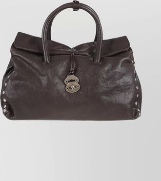 Zanellato vintage glossy shoulder bag studded design