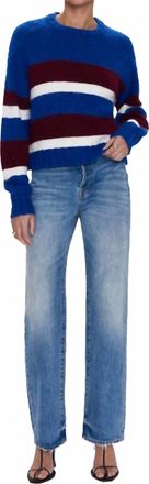 Pistola Denim Adina Stripe Sweater In Azure Claret Stripe