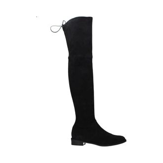 Stuart Weitzman Over-the-Knee Boots, female, Black, 2 UK, Black Suede Casual Self-Tie Boots