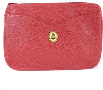 Dior Red Leather Clutch Bag (Pre-Owned)