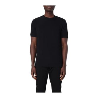 Giorgio Armani T-Shirts, male, Black, 2XL, Short Sleeve T-Shirt