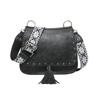 Jen & Co. The Bailey Crossbody Bag In Black