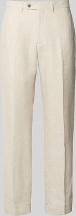 Christian Berg Leinenhose mit Ges&auml;&szlig;taschen in Beige, Gr&ouml;&szlig;e 106