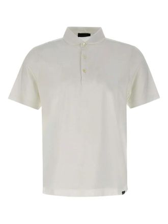 Diktat short-sleeve button polo shirt - White
