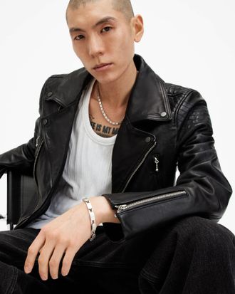 AllSaints Brass Pelter Large Chain Bracelet, Size: 8.5inch