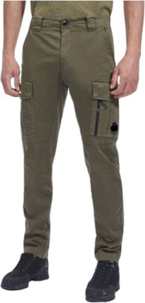 C.P. Company Functional Loose-Fit Cargo Trousers In Bronze Green