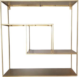 Decoclico Estantería de pared metal oro