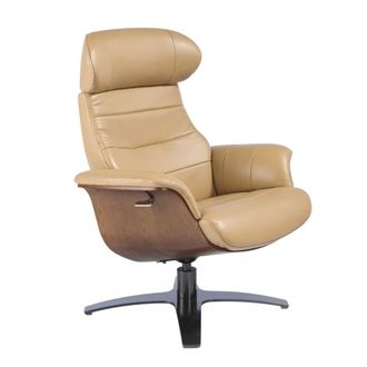 Angel Cerd&aacute; Sill&oacute;n giratorio reclinable piel arena