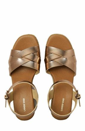 Lands End Espadrille Wedge Sandals in Rose Gold at Nordstrom, Size 8.5