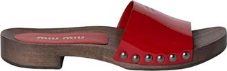 Miu Miu Scarpa - Dames - Schoenen - Rood - Maat: 39 EU Leer
