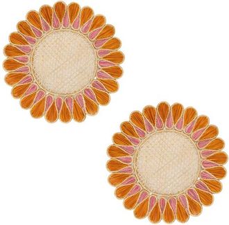 Coro Cora Drops Placemat - Set of 2 in Mustard/pink at Nordstrom