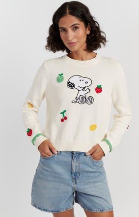 Chinti and Parker Fruity Snoopy Sweater in Cream at Nordstrom, Size X-Small