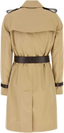 Burberry Womens Beige Twill Trench Coat Honey